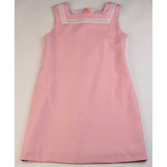 Maggie Breen Pink Linen A-Line Dress