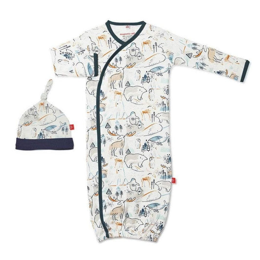 Magnetic MeMagnetic Me Northern Lights Organic Cotton Magnetic Gown & Hat SetBabysupermarket