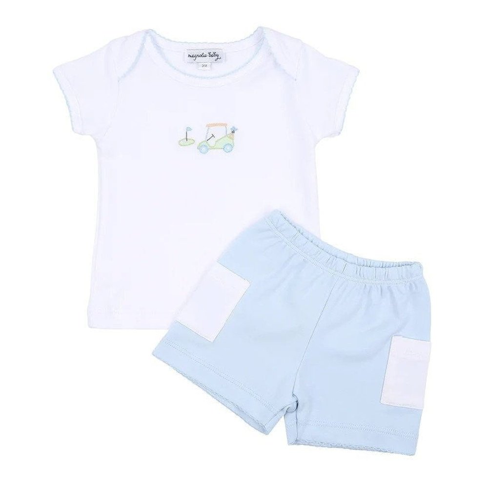 Magnolia Baby On the Green Embroidered Toddler Short Set