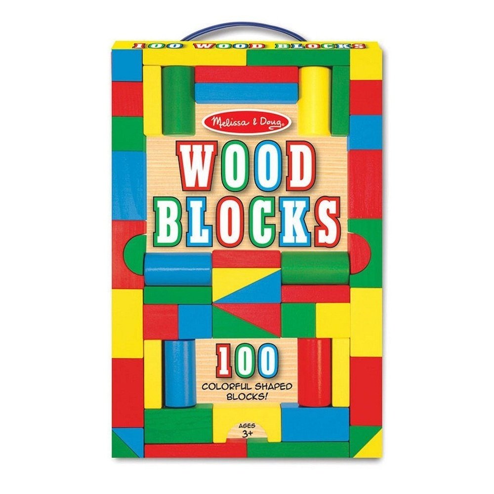 Melissa & Doug 100 Wood Blocks Play Set