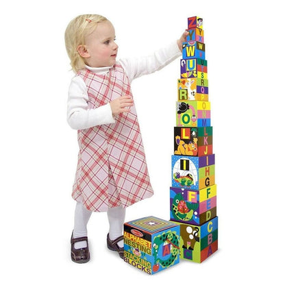 Melissa & Doug Alphabet Nesting & Stacking Blocks