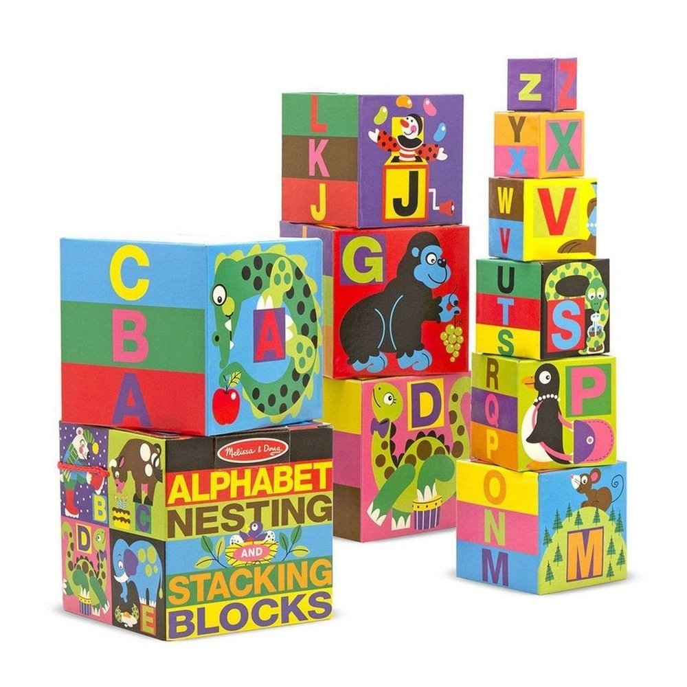 Melissa & Doug Alphabet Nesting & Stacking Blocks