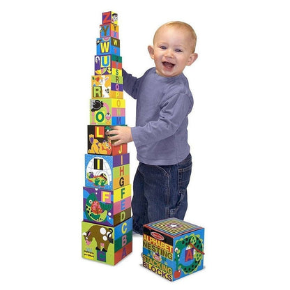 Melissa & Doug Alphabet Nesting & Stacking Blocks