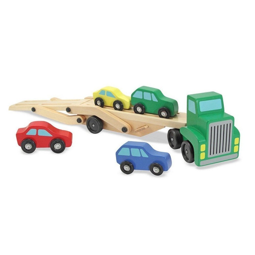 Melissa & Doug Car Carrier Wooden Vehicle Play Set