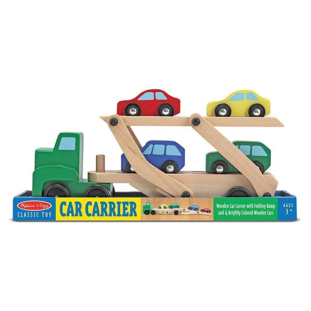 Melissa & Doug Car Carrier Wooden Vehicle Play Set