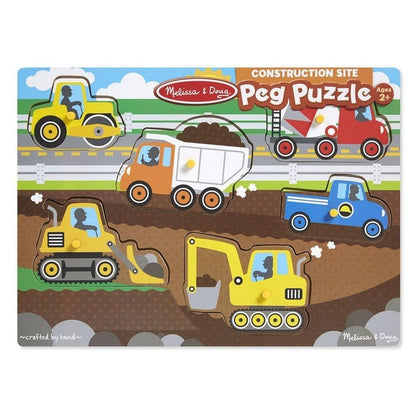 Melissa & Doug Construction Site Peg Puzzle