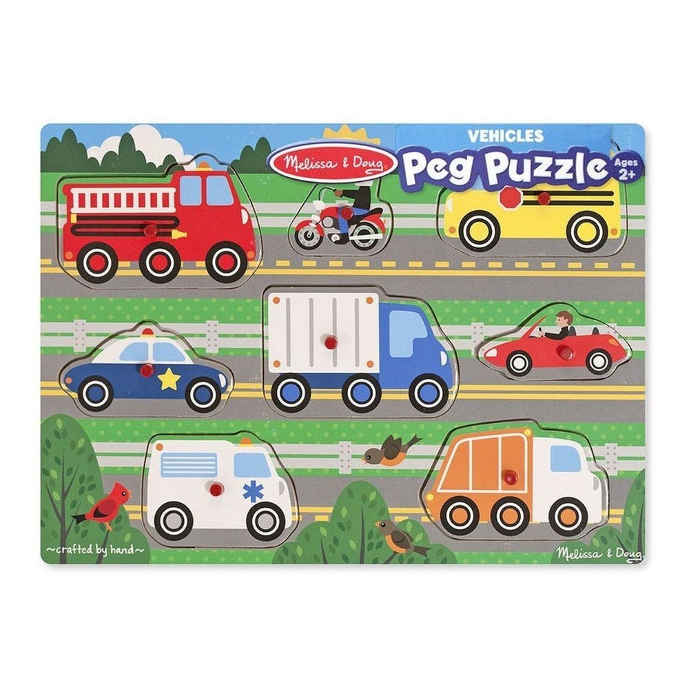 Melissa & Doug Vehicles Peg Puzzle