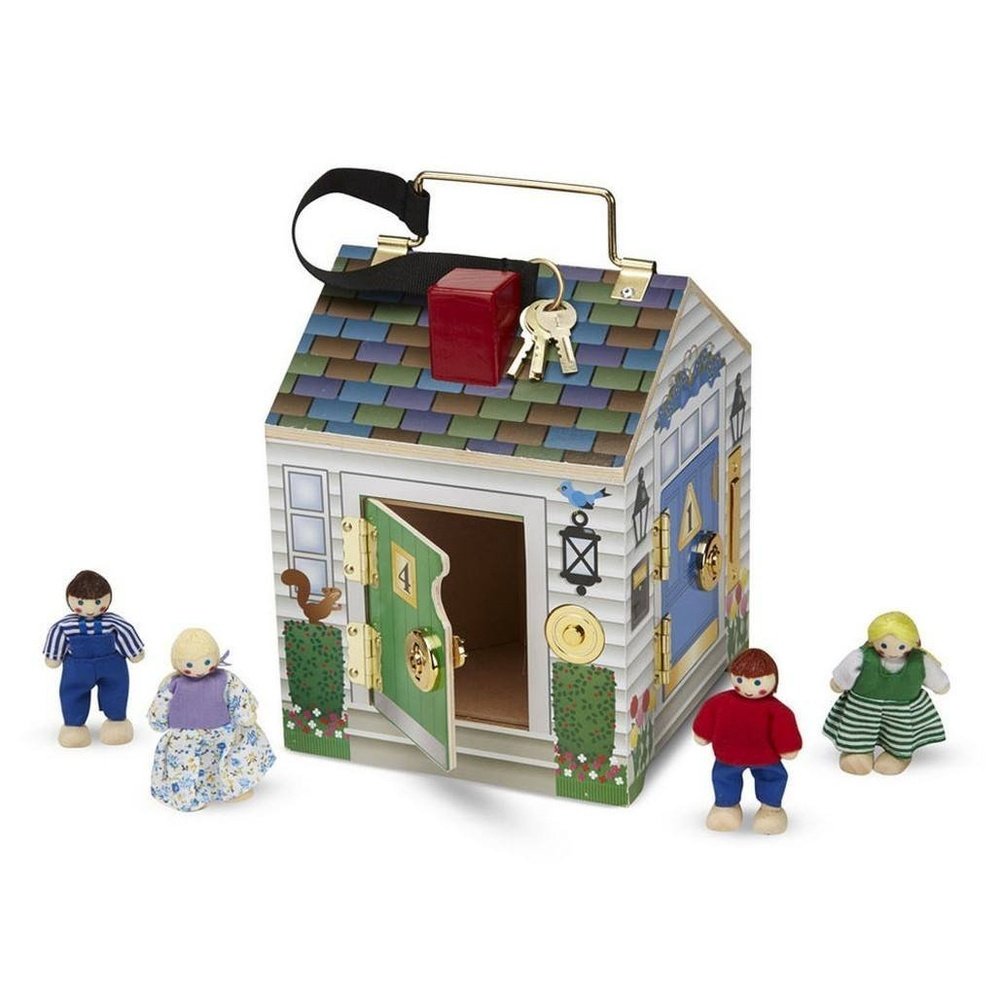 Melissa & Doug Wooden Doorbell House Play Set