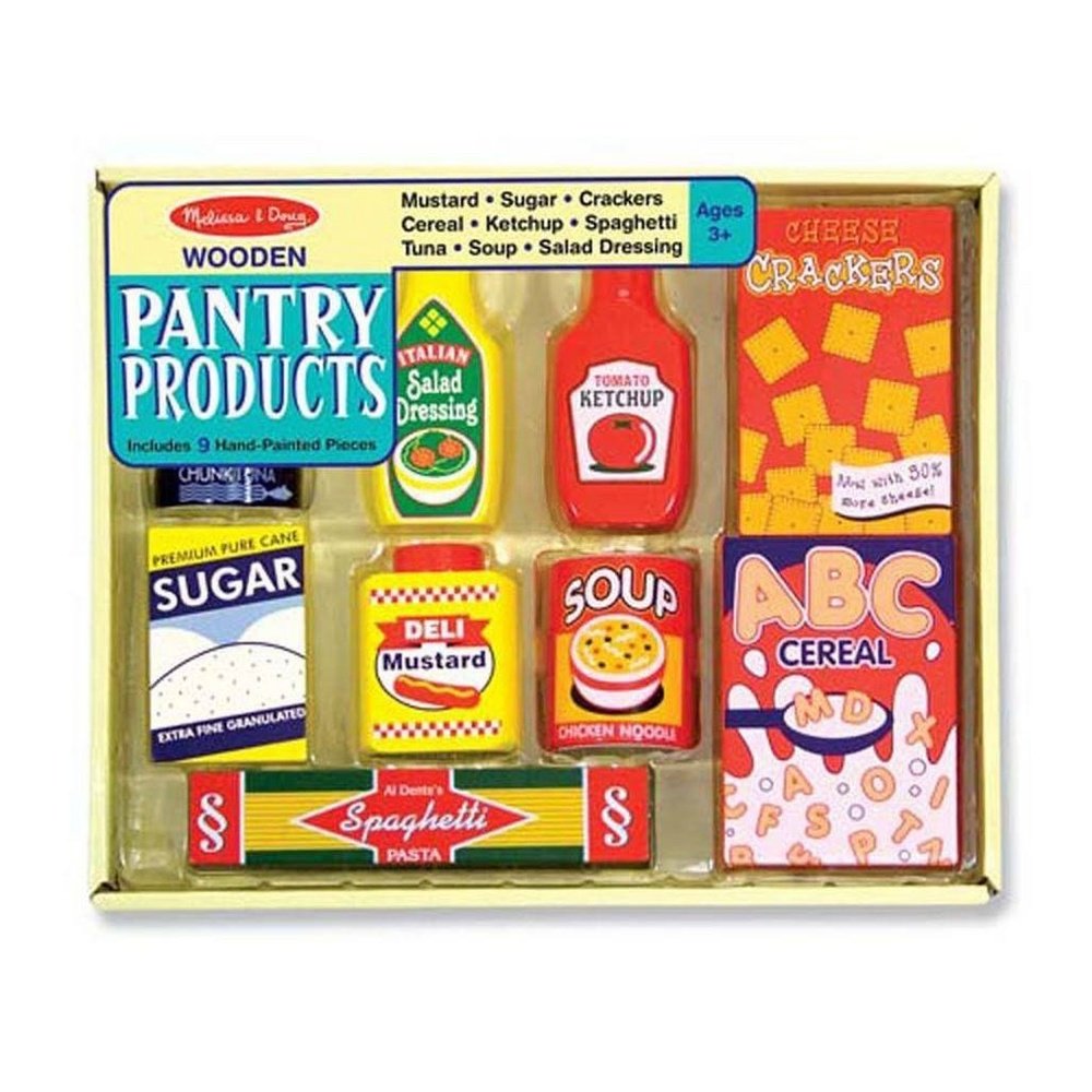 Melissa & Doug Wooden Pantry Food Products Set