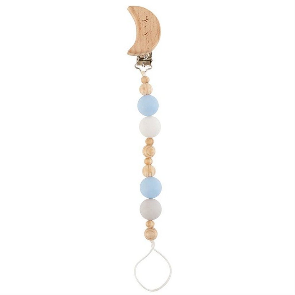 MUD PIE Beaded Wooden and Silicone Pacy Clip