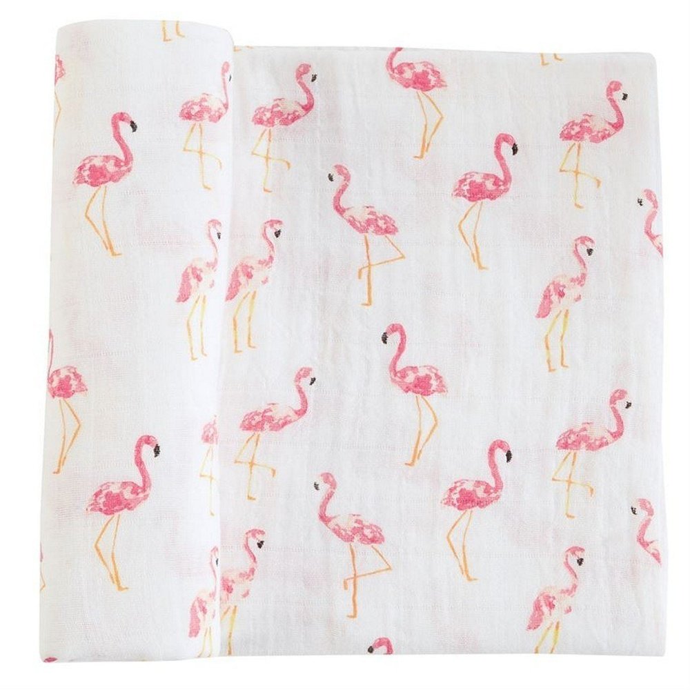 MUD PIE Flamingo Muslin Swaddle Blanket