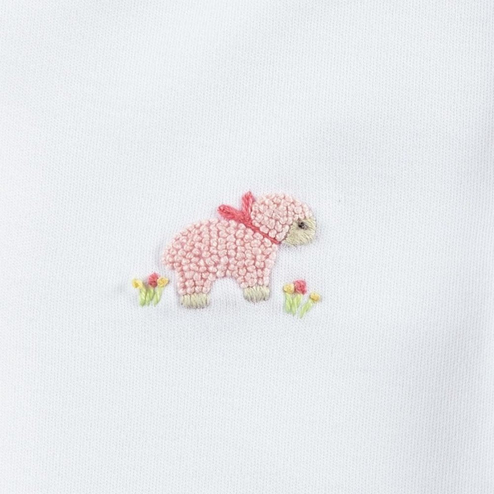 MUD PIE French Knot Lamb Gown