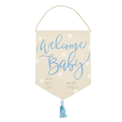 MUD PIE Welcome Baby Boy Banner