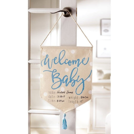 MUD PIE Welcome Baby Boy Banner