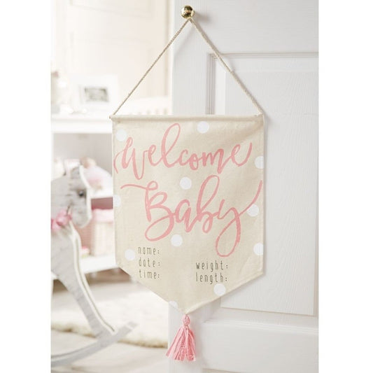 MUD PIE Welcome Baby Girl Banner
