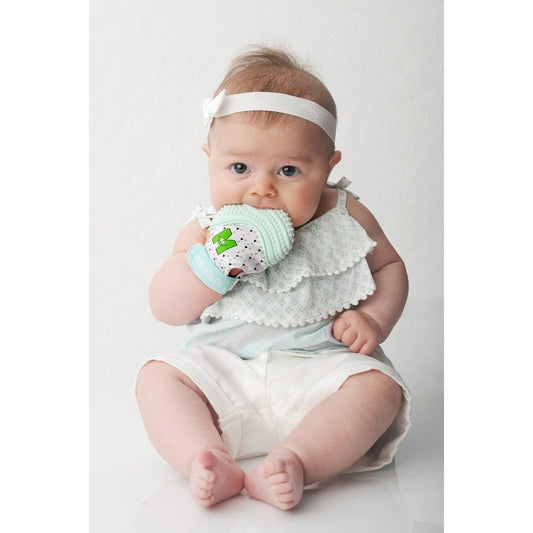 Munch Mitt Baby Teething Mitten & Sensory Toy Mint Green