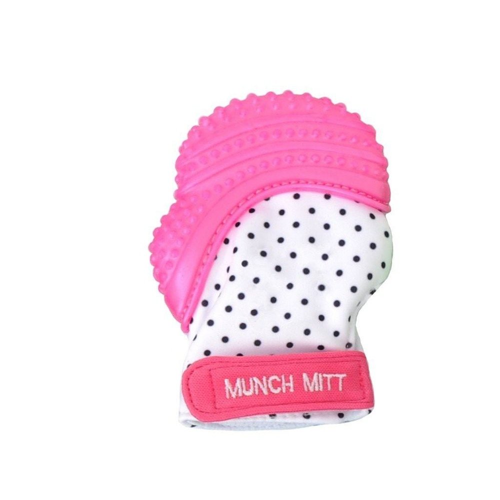Munch Mitt Baby Teething Mitten & Sensory Toy Pink Shimmer
