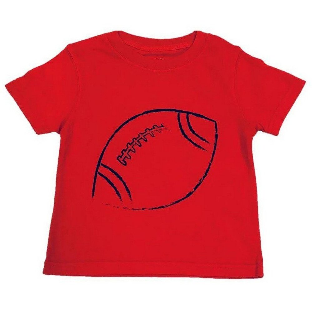 Mustard & Ketchup Kids Short Sleeved Red & Navy Football T-Shirt