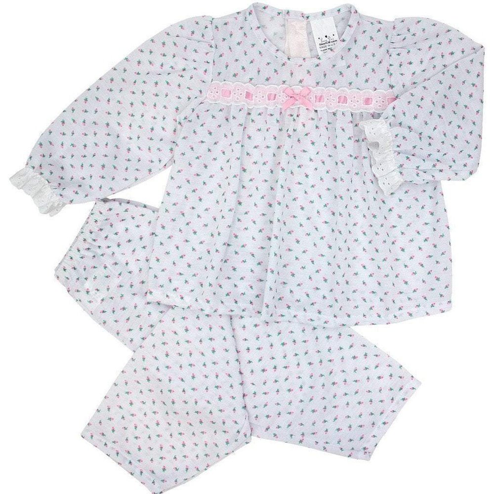 New ICM Rosebud Toddler or Girls Short Sleeve Pajama Set