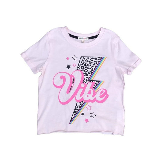 Paper Flower Girls Vibe Raw Edge Tee Shirt