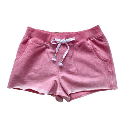 Paper Flower Raw Edge Back Pocket Short Quartz Pink