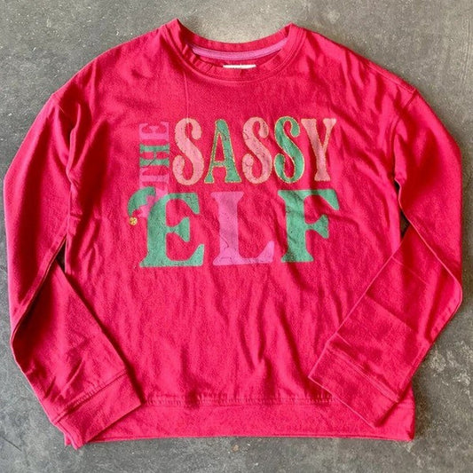 Paper Flower Tween Girls The Sassy Elf Shirt