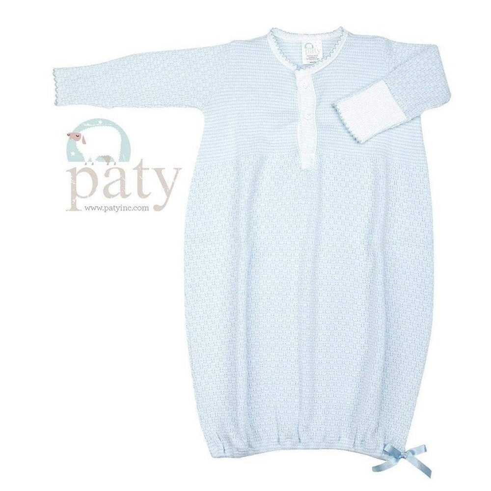 Paty Long Sleeve Solid Button Down Sack