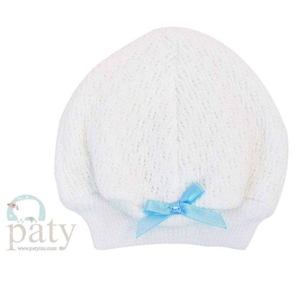 Paty White Skull Cap with Trim