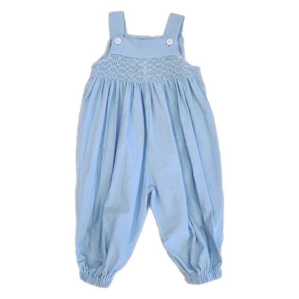 Peggy Green Baby Blue Cord Smocked Longall