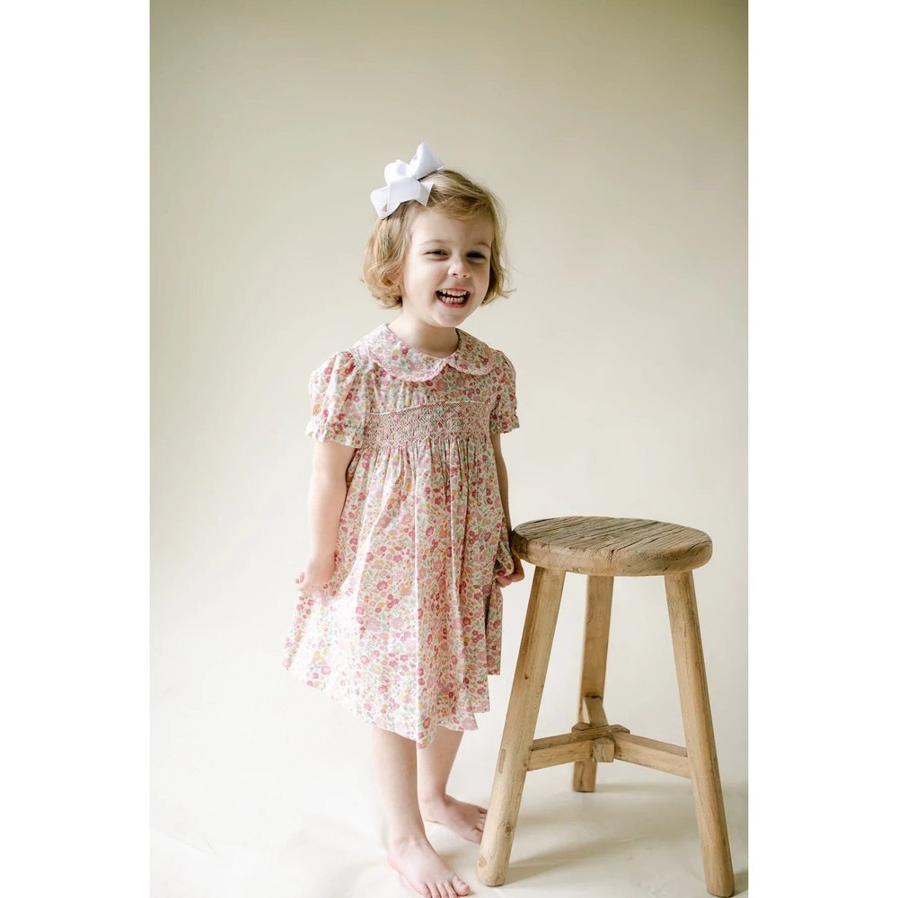 Peggy Green Smocked Day Dress Harvest Floral