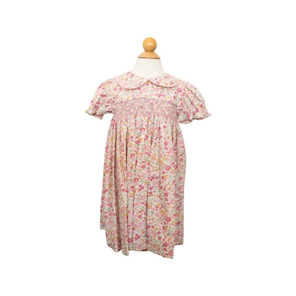 Peggy Green Smocked Day Dress Harvest Floral