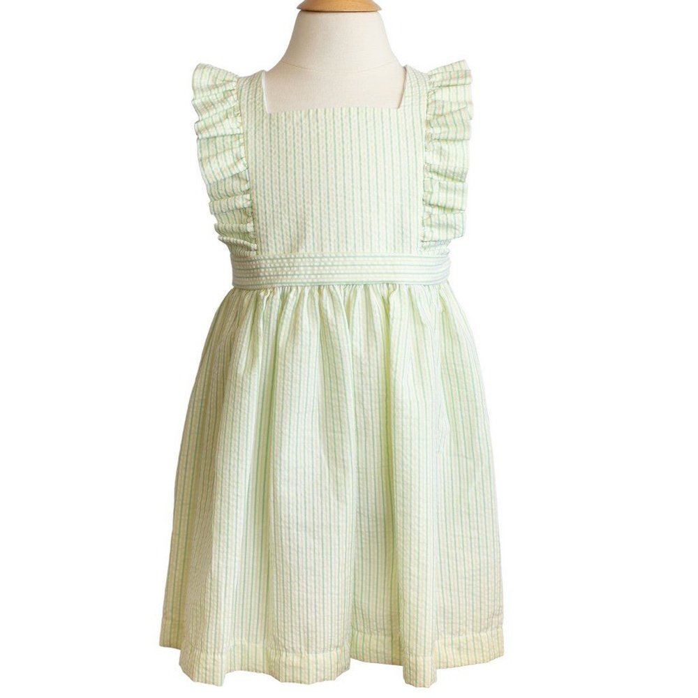 Peggy Green Smocked Edith Dress Sprout Seersucker