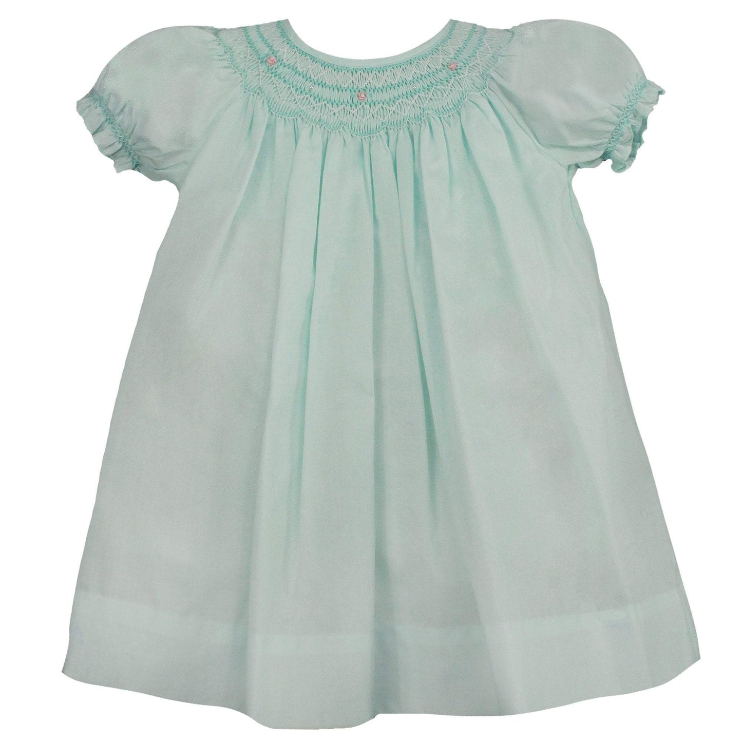 Petit Ami Bishop Smocked Daygown with Pearls