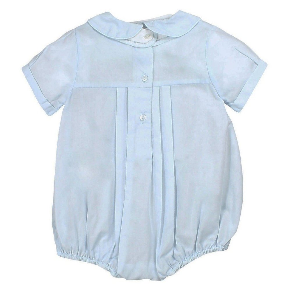 Petit Ami Boys Romper with Sailboat Embroidery