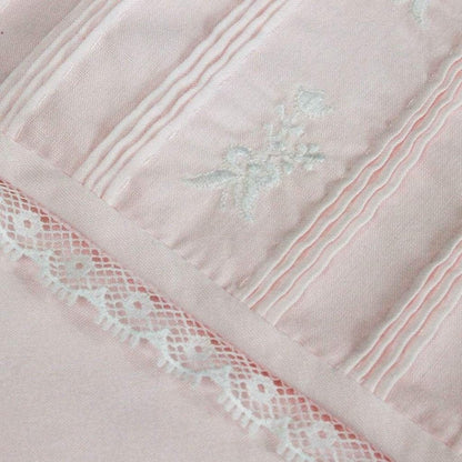 Petit Ami Heirloom Lace Embroidered Pink Shawl
