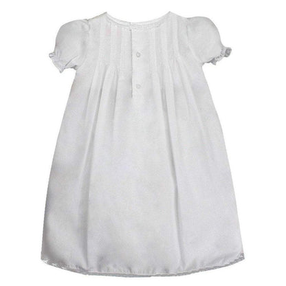 Petit Ami Infant Girl Batiste Gown with Lace and Embroidery