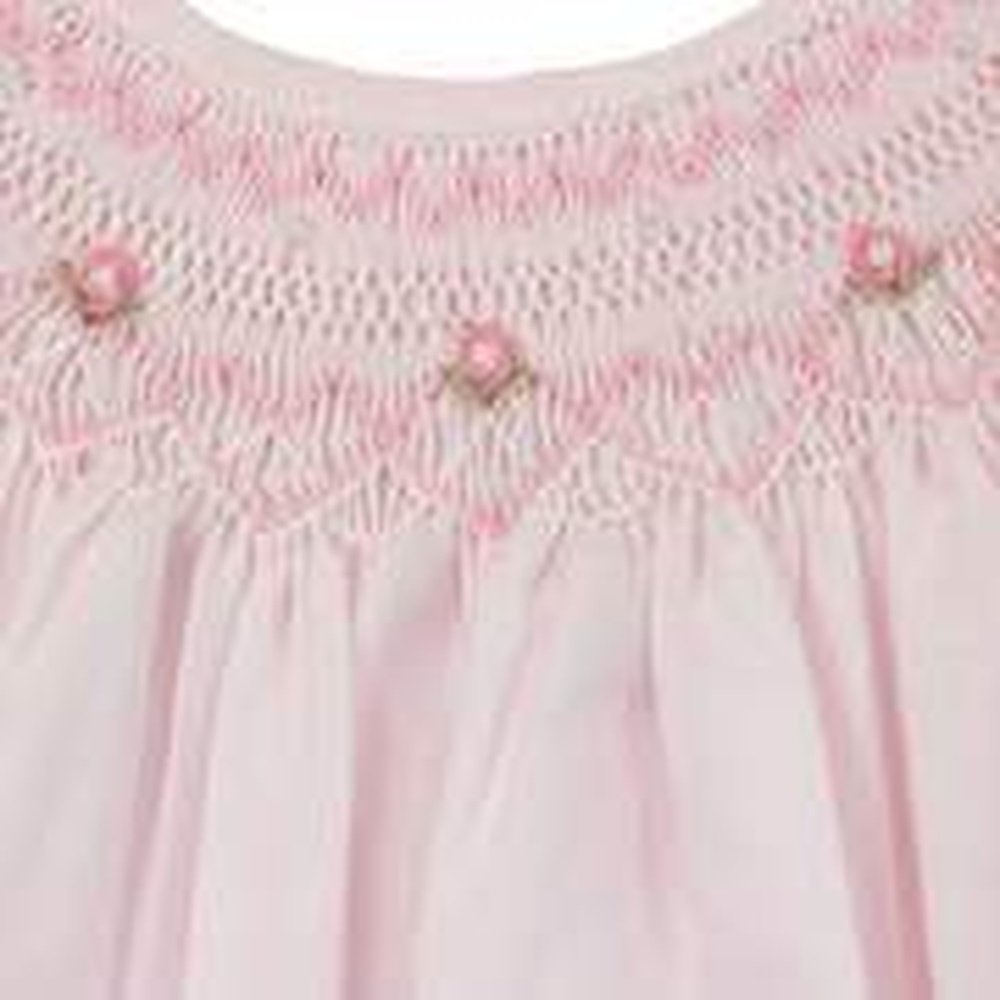 Petit Ami Infant Girls Daygown with Hat with Heart Smocking