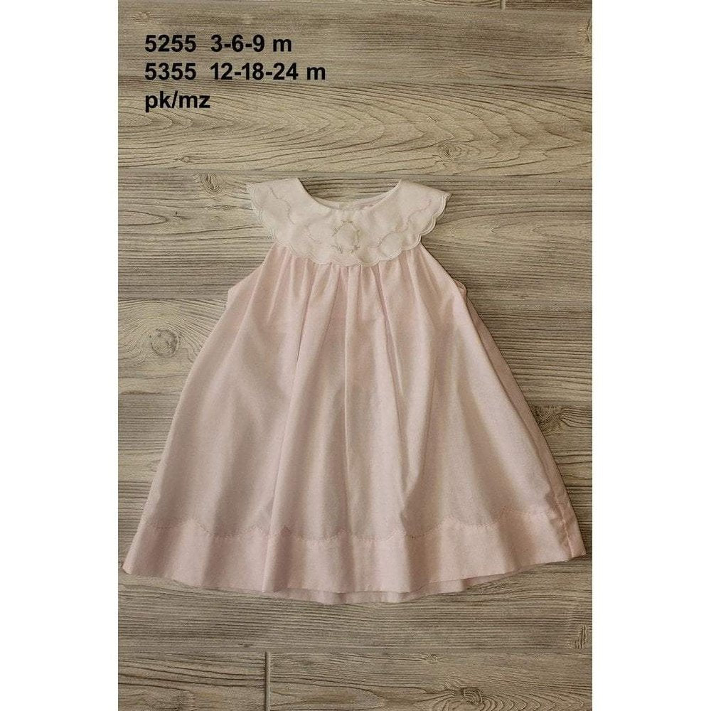 Petit Ami Infant or Toddler Girls Dress with Bloomers Shadow Stitch Collar