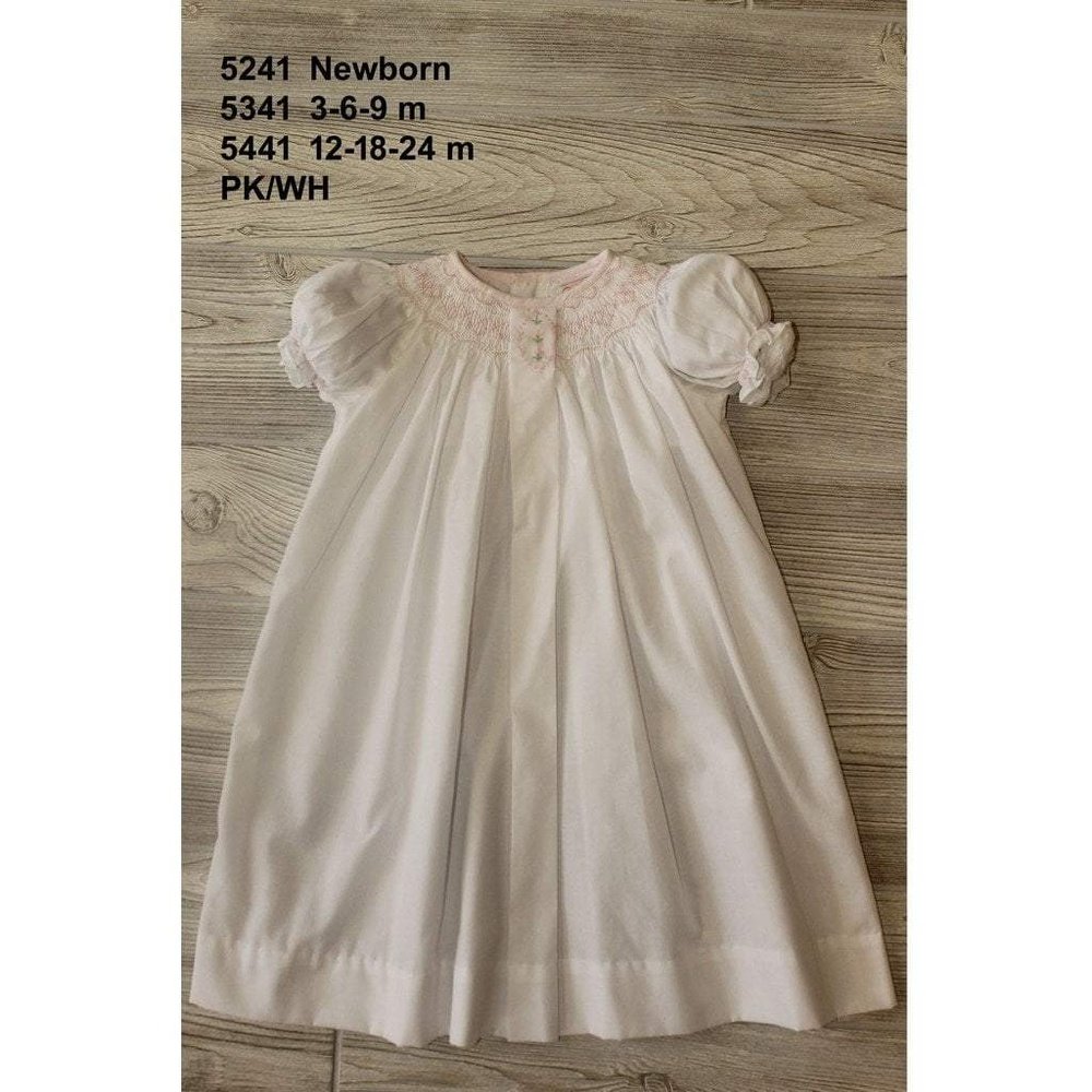 Petit Ami Newborn Girls White Daygown