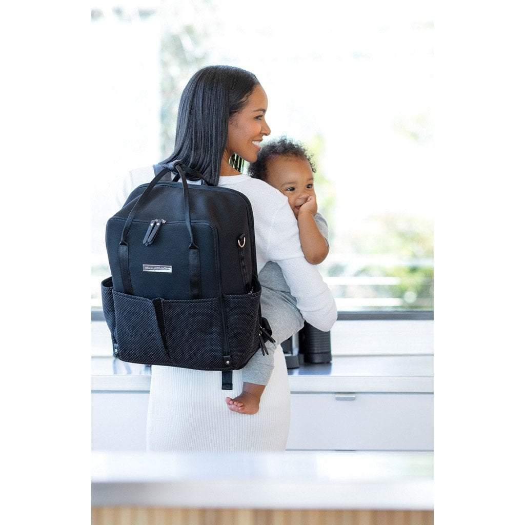 Petunia Pickle Bottom Inter-Mix Backpack Diaper Bag Black Neoprene