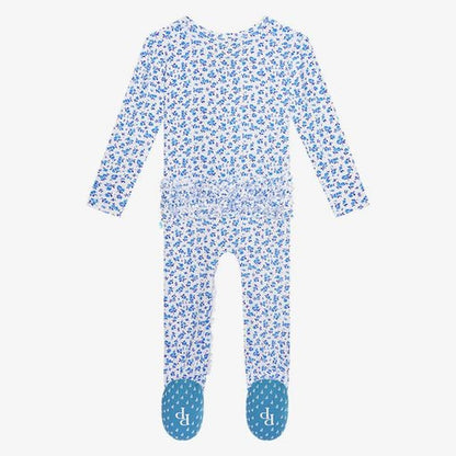 Posh Peanut Andina Ruffle Zipper Footie - Soft and Stylish Footwear for Your Little One