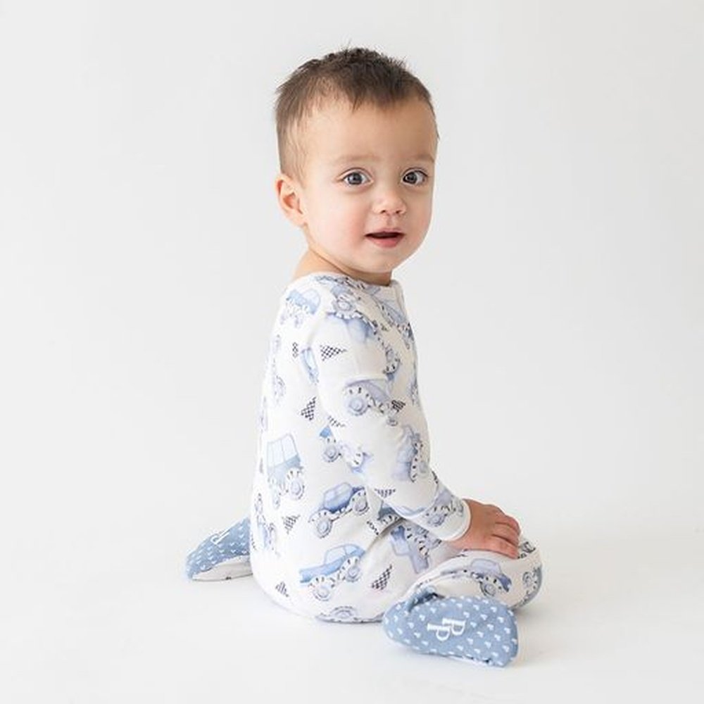 Posh Peanut Franklin Zipper Footie Pajamas for Babies and Toddlers