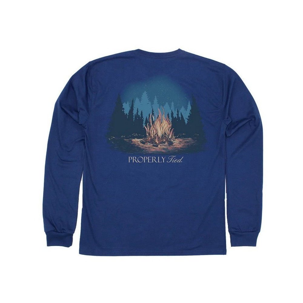 Properly Tied Lil Ducklings Campfire Long Sleeve Tee