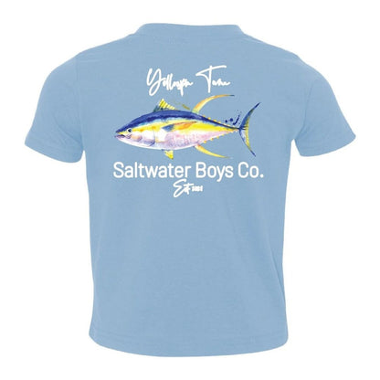 Saltwater Boys Co. Apparel 2 Toddler / Light Blue Saltwater Boys Co Yellowfin Tuna Short Sleeve Tee