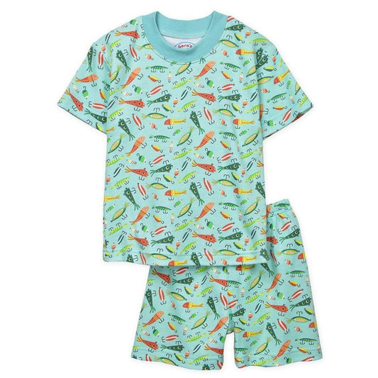 Sara's Prints Fishing Lures Boy Short Pajama