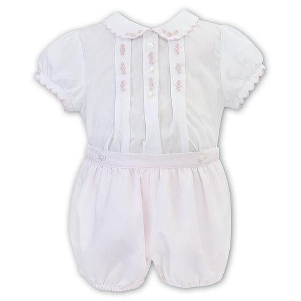 Sarah-Louse White Shirt and Pink Short 2PC Set