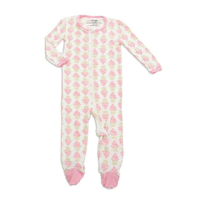 Silkberry Baby Bamboo Footie with Easy Dressing Zipper IceCream