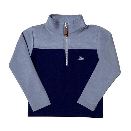 Southbound Boys Blue Navy Color Block Performance Pullover