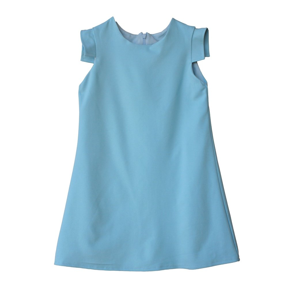 Susanne Lively Designs Apparel 7 / Blue Susanne Lively Designs Blue Ponte Knit A-Line Dress
