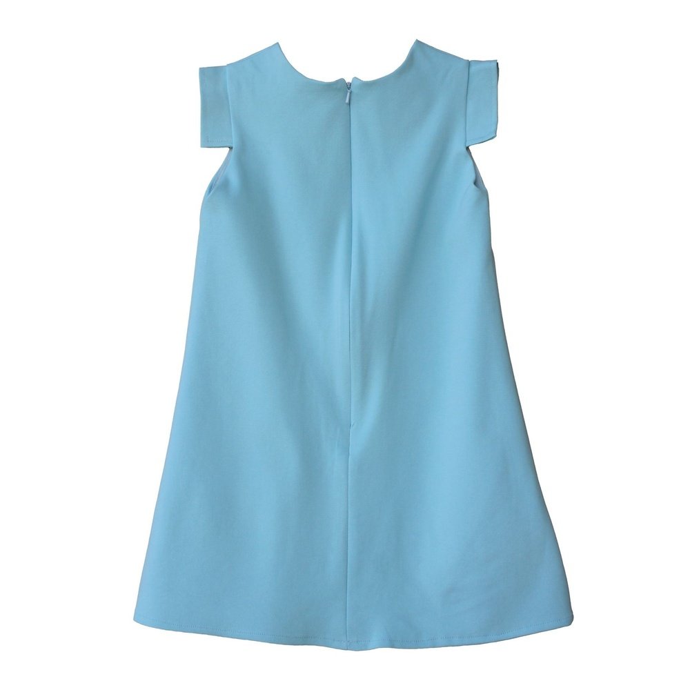 Susanne Lively Designs Apparel Susanne Lively Designs Blue Ponte Knit A-Line Dress